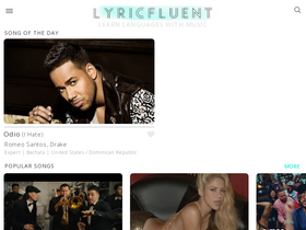 'lyricfluent.com' screenshot