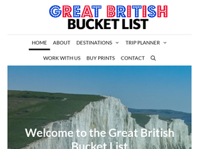'greatbritishbucketlist.com' screenshot