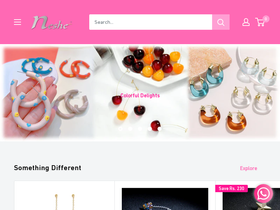Neshe Fashion Jewelry website screenshot