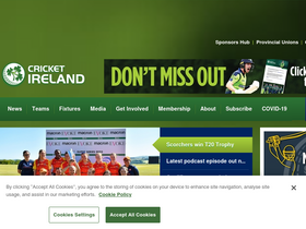 'cricketireland.ie' screenshot