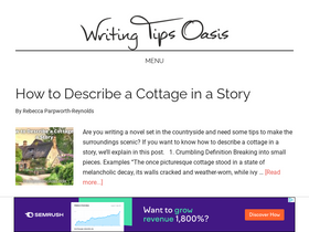 'writingtipsoasis.com' screenshot