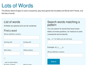 'lotsofwords.com' screenshot