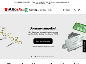 aurosan-shop.de homepage screenshot