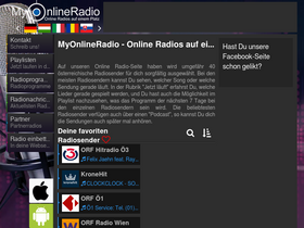 'myonlineradio.at' screenshot