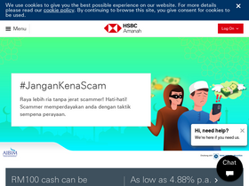 'hsbcamanah.com.my' screenshot