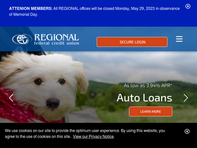 'regionalfcu.org' screenshot