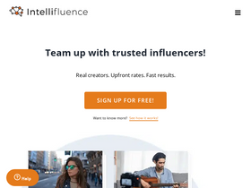 'intellifluence.com' screenshot