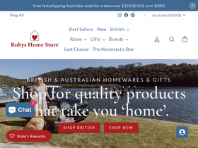 rubyshomestore.com.au homepage screenshot