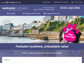 'welcomecottages.com' screenshot