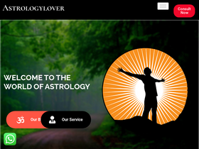 'astrologylover.com' screenshot