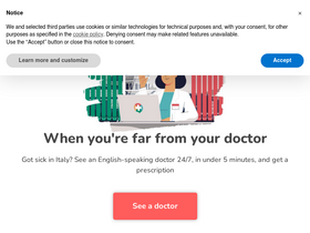 'doctorsinitaly.com' screenshot