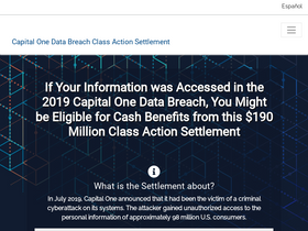 'capitalonesettlement.com' screenshot