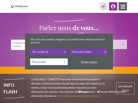 'carcept-prev.fr' screenshot