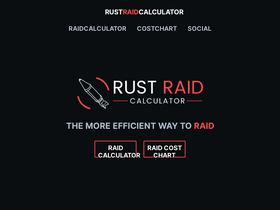 'rustraidcalculator.com' screenshot