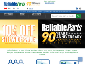 'reliableparts.ca' screenshot