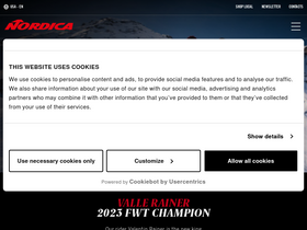 'nordica.com' screenshot