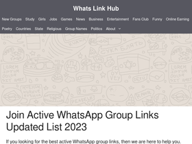 'whatslinkhub.com' screenshot