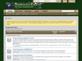 'progressiveears.org' screenshot