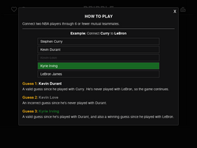 'dribblegame.com' screenshot