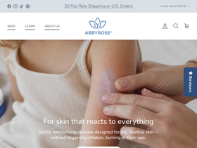 abbyroseskincare.com homepage screenshot