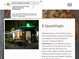 'ilquadrifoglio-paris.fr' screenshot