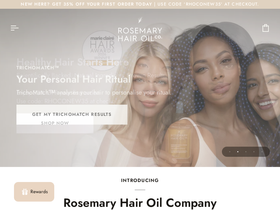 rosemaryhairoil.com homepage screenshot