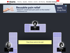 'playhearts-online.com' screenshot