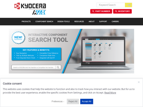 'kyocera-avx.com' screenshot