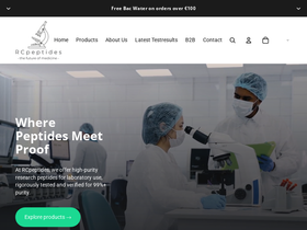 RCpeptides homepage screenshot