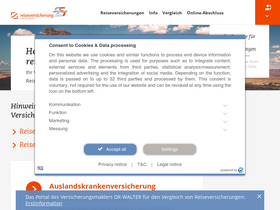 'reiseversicherung.com' screenshot