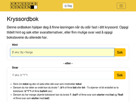 'kryssordkongen.no' screenshot