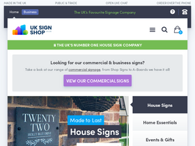 'uksignshop.co.uk' screenshot