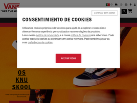 'vans.pt' screenshot