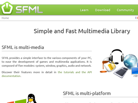 'sfml-dev.org' screenshot