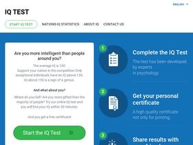 'iqtest-certification.com' screenshot