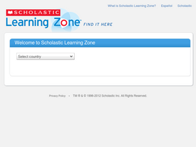 'scholasticlearningzone.com' screenshot