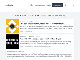 'read.cash' screenshot