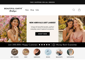 'beautifulearthboutique.com' screenshot