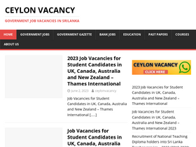'ceylonvacancy.com' screenshot