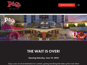 'plazahotelcasino.com' screenshot
