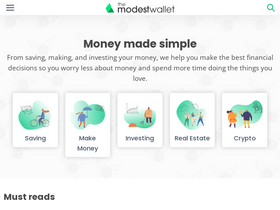 'themodestwallet.com' screenshot