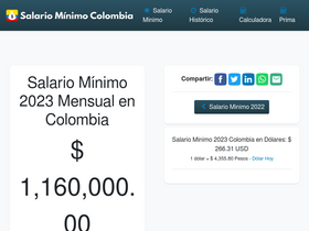 'salariominimocolombia.net' screenshot