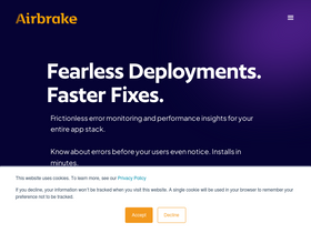'airbrake.io' screenshot