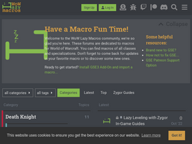 'wowlazymacros.com' screenshot