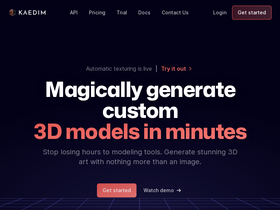 'kaedim3d.com' screenshot