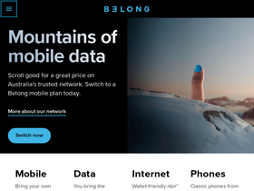 'belong.com.au' screenshot