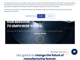 'slm-solutions.com' screenshot