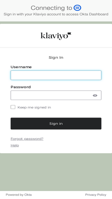 klaviyo.okta.com