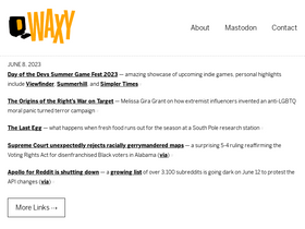 'waxy.org' screenshot