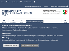 'wirtschaft.nrw' screenshot